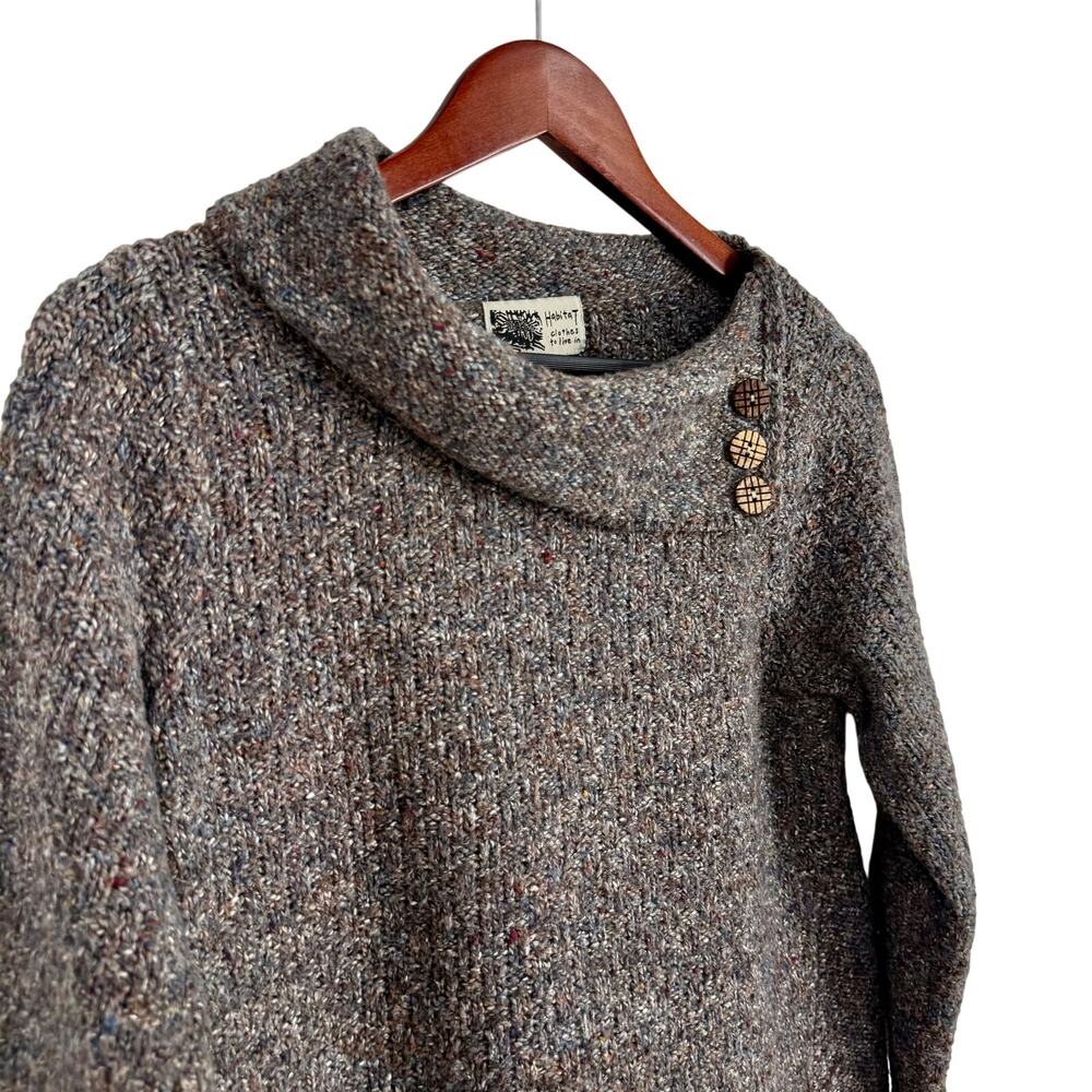 Habitat Sz Small Cozy Knit Wearable Art to Wear Winter Sweater Blouse Shirt Top - Picture 5 of 10